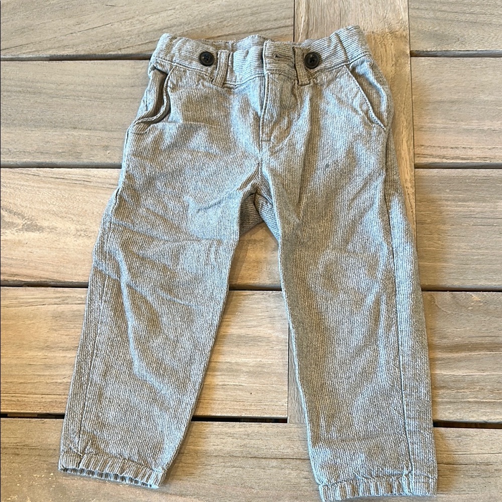 H&M Gray Cotton Kids Pants, 1.5-2Y